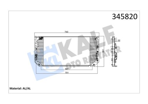 Klima Kondenseri Corolla 1.6 Si-1.8 Gt Ae 101 92-97 692x342x20 Al/al - 8846012460-94855107