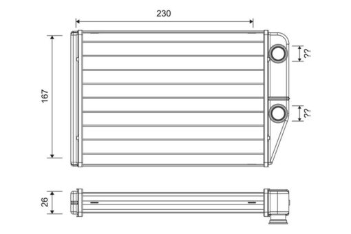 Kalorifer Radyatörü Peugeot Boxer Iıı Cıtroen Jumper Fıat Ducato Iıı 06 230x163x26 - 6448.R0-77364073