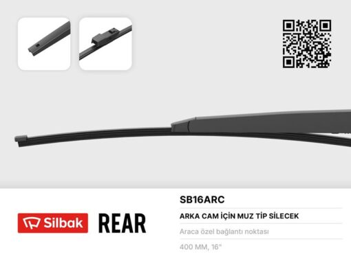 Silecek Süpürgesi Arka Muz Tipi 400mm Octavıa Iıı 11/12 Rapıd 09/11 Super B Combı 03/08