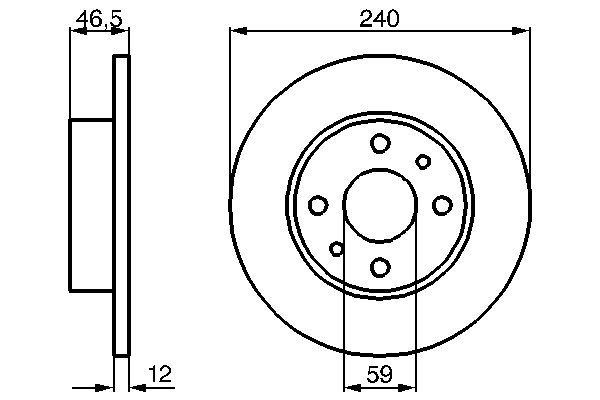 Ön Fren Aynası Uno 70 240.5x12x4dl - 71738423-5961814