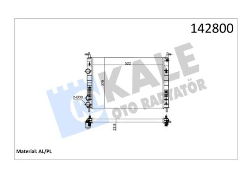 Radyatör Palıo 1.2-albea 1.6 Ac Klimasız Mek 530x379x22 2 Sıra Al Pl Sistem - 46815887-46819261-46833511