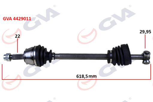Komple Aks Sol Doblo 1.9d 01 618mm - 46307998
