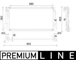 Motor Su Radyatoru Mını F55 F56 14 17 Premıum Lıne - 17117617594
