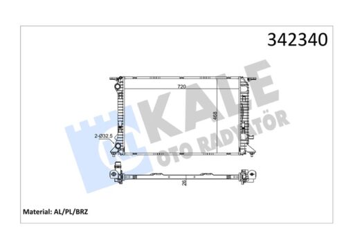 Radyatör Audı Audı A4-a5-a6-q3-q5 Al-pl-brz - 8K0121251L-8K0121251R