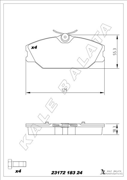 Ön Fren Balatası Renault Megane 99 Laguna 95 Scenıc 99 Logan 06 Safrane 96 00 - 7701206379-7701209380-8660004593