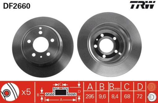Arka Fren Aynası Volvo 850 91-96 C70 97-05 S70 97-00 V70 97-00 Xc70 97-02 295x5dl - 271794-31262099-9140144