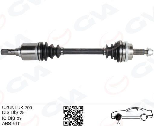 Ön Aks Sol Renault Master Iı Fd 2.5 Dcı Abslı 51 Dıs 28x39 06-10 - 8200414939-8200776533-8200776523
