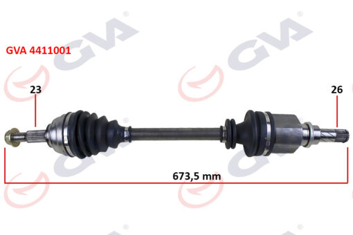 Komple Aks Sol Megane Iı 1.4/1.6 16v-1.5 Dci 02-08 673mm - 7711368284-8200356803-8200388506
