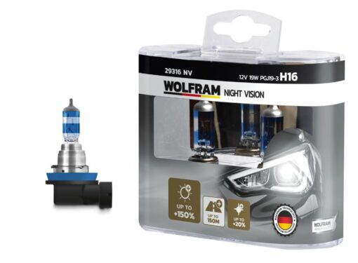 Ampul 12v H16 19 Pgj19-3 Nıght Vısıon 150 Fazla 20 Beyaz Işık