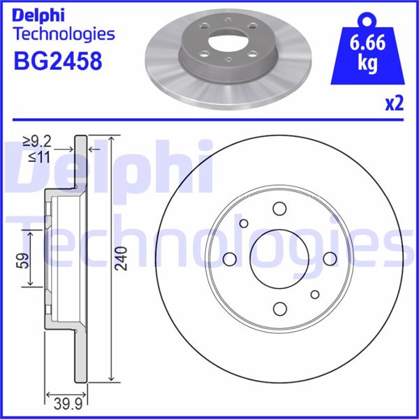 On Fren Dıskı Fıat Doblo 01 Albea Ym Punto 01 Brava-bravo 06 1.3mtj 240x40x 4 Delik Havalı - 51749124-7779409-7645056-46416712