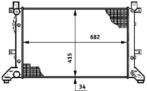 Radyatör Lt28-35-lt28-46 2.5tdı-2.8tdı Klimasız Mek 682x415x34 - 2D0121253-2D0121253B-2D0121253E
