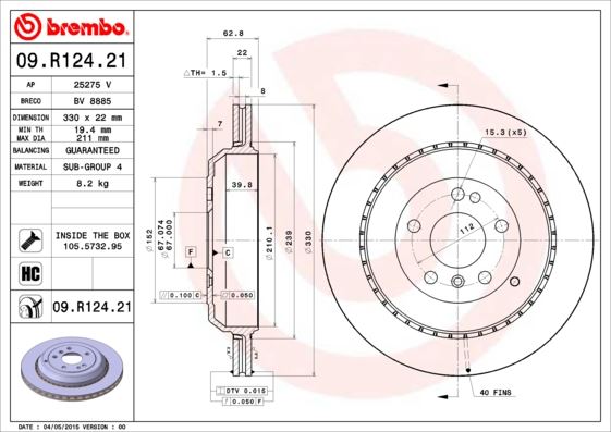 Fren Dıskı Arka 4-matic Mercedes X164 W251 W164 - A1644231312