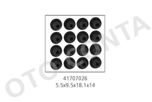 Subap Lastiği 16adet Partner-berlıngo-focus-fıesta-p206-p207-p307-c2-c3-c4 1.6hdi 5.5x9.5x18.1x14 - 0956.51