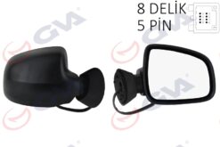 Dış Dikiz Aynası Sağ Logan Sw-mcv 08 Elektrikli Isıtmalı Konveks 5 Fiş Vm-6801ehr - 6001549679-963019589R