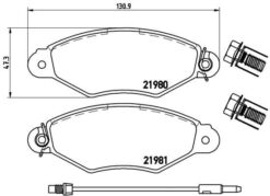 Ön Fren Balatası Renault Kangoo 97 Clıo Symbol I 98 Cıtro N Xsara 97 02 Peugeot 306 96 01 - 7701208142-7701205513-4252.05