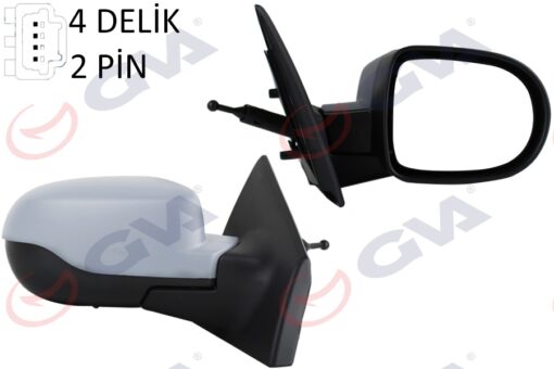 Dış Dikiz Aynası Sağ Clıo 09 Mekanik Sensörlü Astarlı Konveks 2 Fiş Vm-6135psr - 7701071864