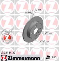 Arka Fren Aynası Astra G 98 - Astra H 04 Merıva A 03 240x10x4dl Dolu 9117771-90498304-24432189 - 569108-569111-9196587-95526642