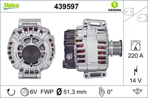 Alternator 14v 220a Mercedes Sprınter B906 06 09 - A6461540802