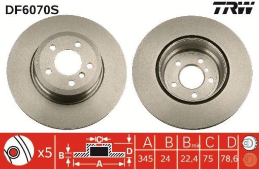Fren Dıskı Arka Adet Bmw E70 F15 E71 F16 - 34216886480