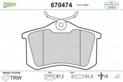 Arka Balata Fluence-megane Iı-ııı-p207-p308-p307-partner-berlıngo-c2-c3-c4-crossland- Bora-passat 97 Golf Iv-v-polo 87x52.9x17 - 1J0698451P-440605713R-1623180580