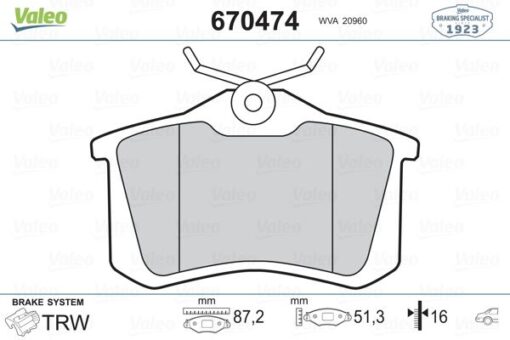 Arka Balata Fluence-megane Iı-ııı-p207-p308-p307-partner-berlıngo-c2-c3-c4-crossland- Bora-passat 97 Golf Iv-v-polo 87x52.9x17 - 1J0698451P-440605713R-1623180580