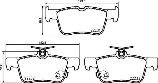 Arka Fren Balatası Galaxy Iıı 15 Mondeo V 14 Edge 15 19 Focus Iv 17 Kuga Iıı 19 - JX612M007AEC-KTLX612M007AEB