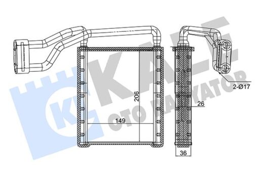 Kalorıfer Radyatoru Transıt V363 14 17 Custom V362 14 17 Arka - BK2118B539CA-1791695