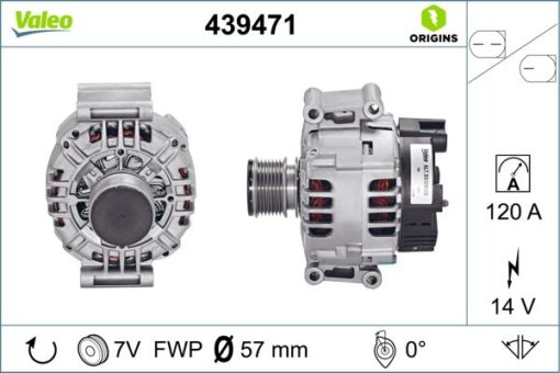 Alternator 14v 120a Mercedes W203 S203 Cl203 C209 A209 W211 R171 - A2711540902
