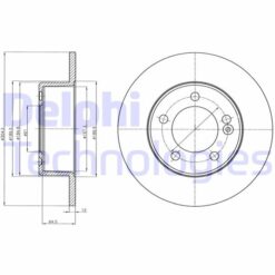 Arka Fren Aynası Renault Master Iıı 10 Opel Movano B 13 2.3dci 305x12x71.5 5 Delik Tek Teker - 432064087R-4421080-93168847