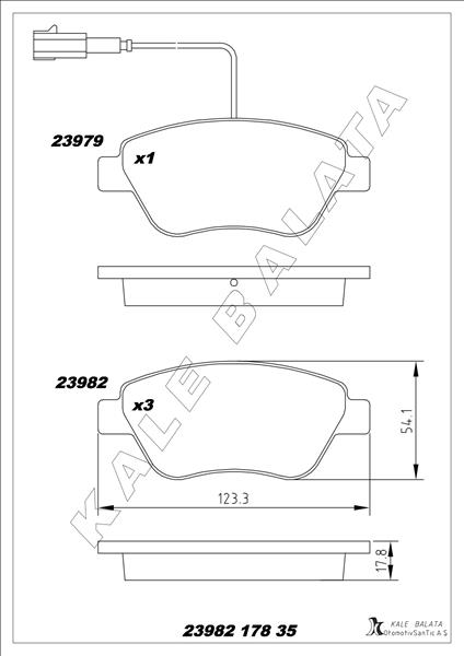 Ön Balata Nemo 1.3 Hdi 75 09 Bıpper 1.3 Hdi 75 10 Bıpper Tepee 1.3 Hdi 10 Fıorıno 1.4 1.3d 09 Çift Fişli - 4254.C8-77365651-77364874