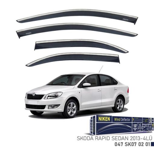 Kromlu Cam Rüzgarlığı Skoda Rapıd Sedan 2013- 4lü
