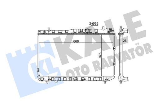 Radyatör Kıa Cerato 1.5crdı 05 Mt Brazıng 375x668x26 Su Radyatörü - 253102F500