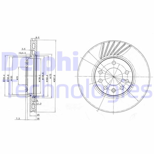 Ön Fren Aynası Vectra B 96 02 Saab 9-2/9-3 93 03 288x25x7dlxhavalı 32025723-569357-93182306 - 569056-90512029-569009-93182284