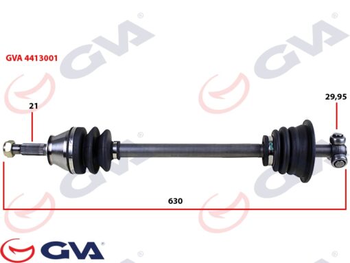 Komple Aks Sol Renault 9/11 1.4 630mm 85-00 - 7701349359-7701351020-7701498958
