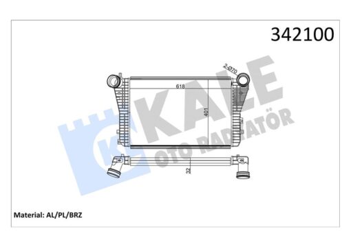 Turbo Radyatörü Intercooler Caddy-golf V-jetta-a3-leon-octavıa 1.8-1.9-2.0tdı-tfsı 615x406.6x32 - 1K0145803-1K0145803A-1K0145803B