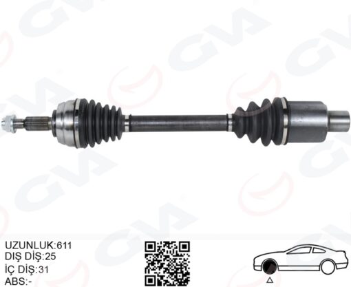 On Aks Sag Komple Dacıa Duster 10 4x4 6ileri - 391009882R 8201505583