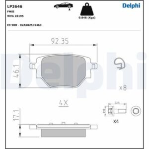 Arka Fren Balatası Corsa F 19 C4 20 2008 19 208 19 249 Mm - 1681449980-1664737180