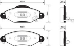 Ön Fren Balata Toyota Yarıs 1.0l 1sz-fe Scp10 Fransız Üretim 03-05 / 1.3l 2sz-fe Scp12 Fransız Üretim 03-05 - 044650D010-044650D040-04465YZZEM