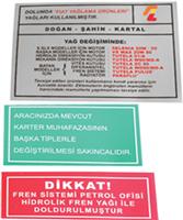 Motor Etiketi Takımı M131 Dkş