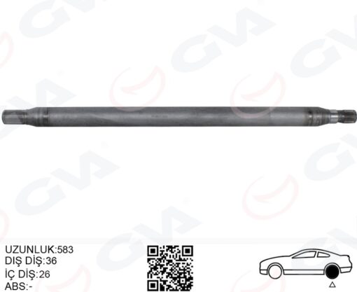 Aks Mılı Arka Sag Ince Uzun 893mm Mercedes Sprınter B906 . Vw Crafter 30-35-50 Z:26-29 - A9063503810-2E0501172D