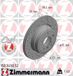 Fren Dıskı Arka Bmw X5 E70 Lcı F15 X6 E71 F16 Delikli - 34216793247-34216886479