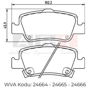 Arka Balata Toyota Auris 07- Auris 12- Corolla Arka - 0446602291-58302A6A31