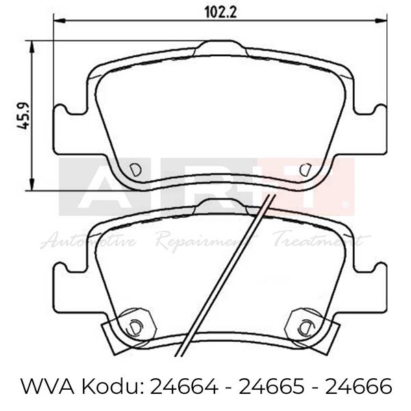 Arka Balata Toyota Auris 07- Auris 12- Corolla Arka - 0446602291-58302A6A31