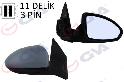 Dış Dikiz Aynası Sağ Cruze 09 Elektrikli Isıtmalı Astarlı Asferik - 96831843