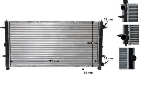 Radyatör Transporter T4 2.4-2.5 Tdı Ac Klimasız Mek Otom 719x346x34 - 701121253D-701121253E-701121253F