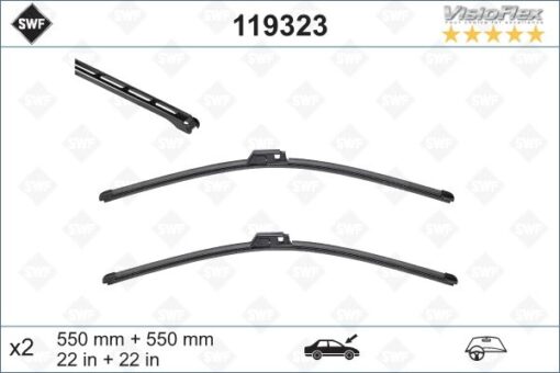 Silecek Süpürgesi Ön A4-a6 550 X 550 Mm - 4B0998002-4B1955425C-4B7955425L