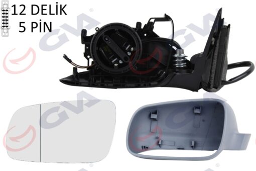 Dış Dikiz Aynası Sol Passat 97 Elektrikli Isıtmalı Astarlı Asferik 5 Fiş Vm-189nal - 3B1857507C01C