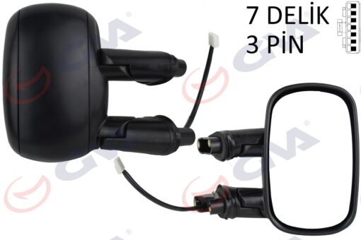Dış Dikiz Aynası Sag Elektrikli Astarlı Fıat Doblo 00 10 Konveks 3 Fiş Vm-666ehpr - 735296227