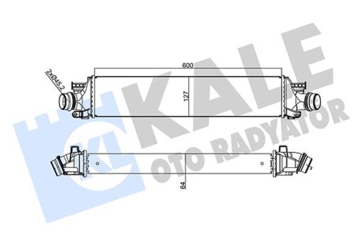 Turbo Radyatoru Intercooler Chevrolet Aveo 1.4/ 1.3d 12 600x129x64 Al/brz 600x127x64 - 95199556-96943741
