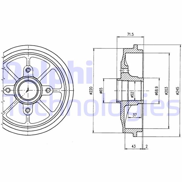 Arka Fren Kampanası C2-c3-c3 Iı-c3 Plurıel-p206-p206 T3e -p1007 1.1-1.2-1.4hdı-1.6hdı 03 Abs Siz P301-p208-c3 Iıı-ds3-c4 Cactus-c-elysee Dv6dted Euro5 Motor 203 42 Abs Li / Abs Siz - 4247.46-4247.49